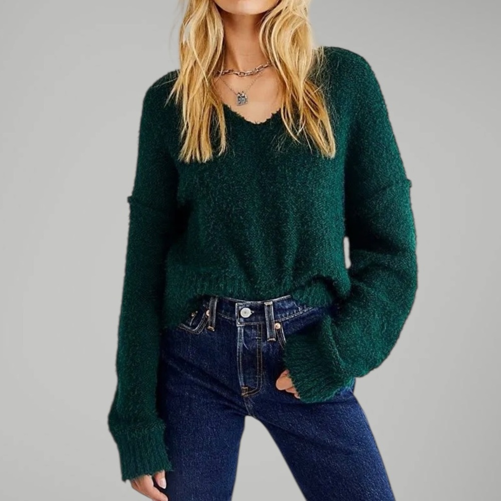 Free People Theo V-Neck Sweater